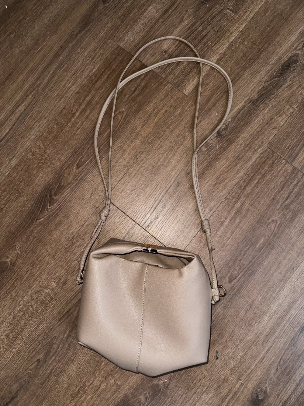 Women's taupe crossbody purse